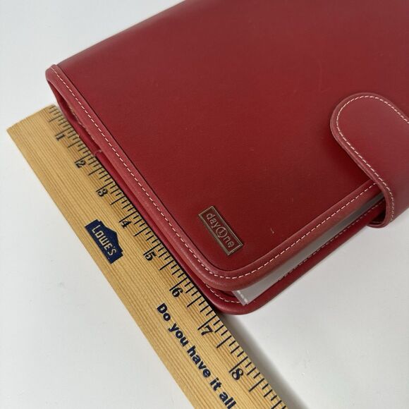 Day One By Franklin Covey Planner Red Seven Rings Inserts Faux Leather 10x7.5" - Picture 11 of 16